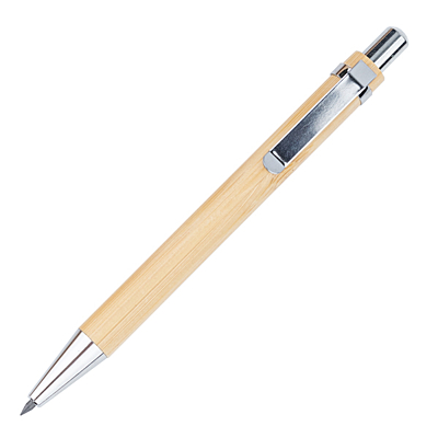 LAKIMUS long-life bamboo pen/pencil in a sleeve, beige
