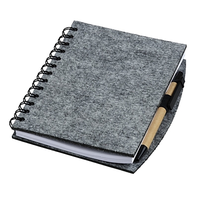 ECO SENSE felt notebook,  grey