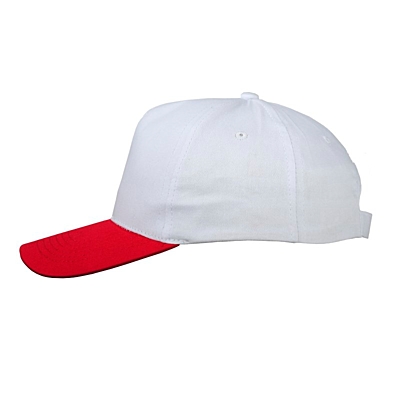 COIMBRA 5 panel cap,  white/red