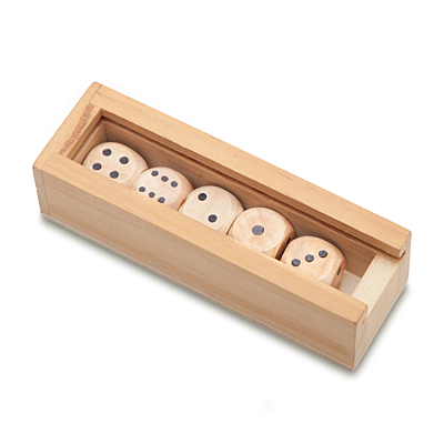 ROLL set of playing cubes,  brown