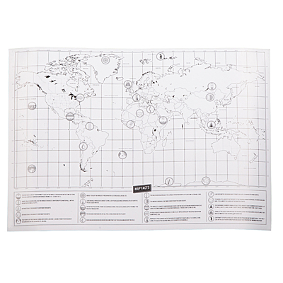 ROLLING STONE scratch map, brown