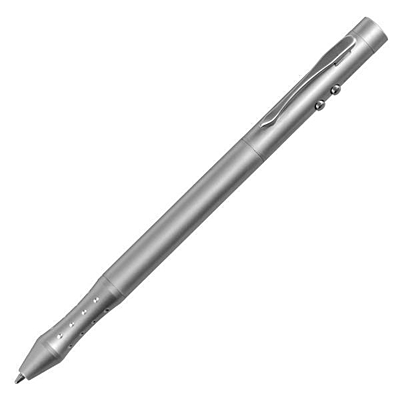 COMBO 4in1 kuličkové pero s laserovým ukazovátkem, stříbrná