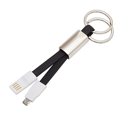D TRANSFER key ring with USB,  black