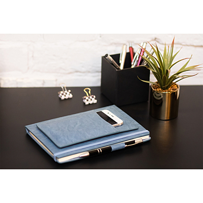 SAVONA notebook with organizer, blue