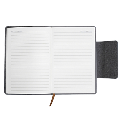 LEGAN notebook with pockets for business cards, grey