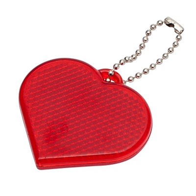 HEART REFLECT key ring,  red