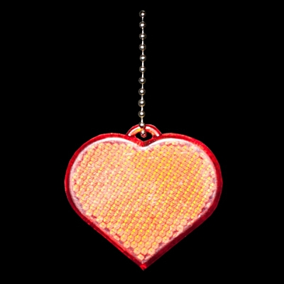 HEART REFLECT key ring,  red