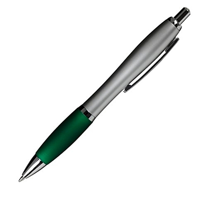 SAN kuličkové pero, zelená/stříbrná