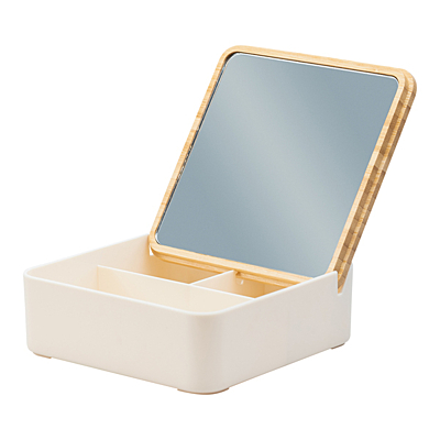 VANITY BOX krabička s bambusovým viečkom, hnedá