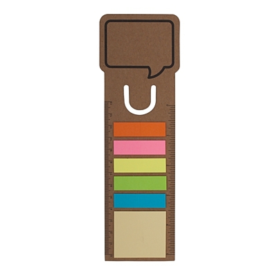 BOOKMARK set of sticky notes with bookmark,  beige