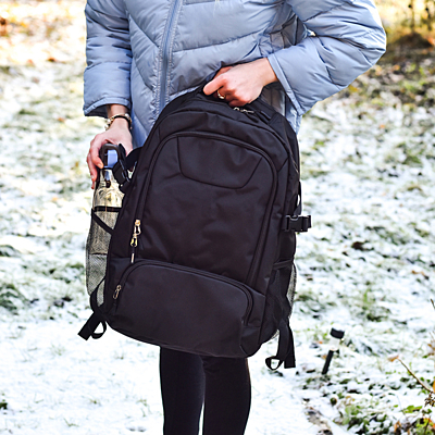 BADEN backpack with laptop pocket, black
