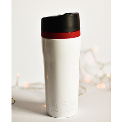XMAS WINNIPEG thermo mug 350 ml with christmas motive, white